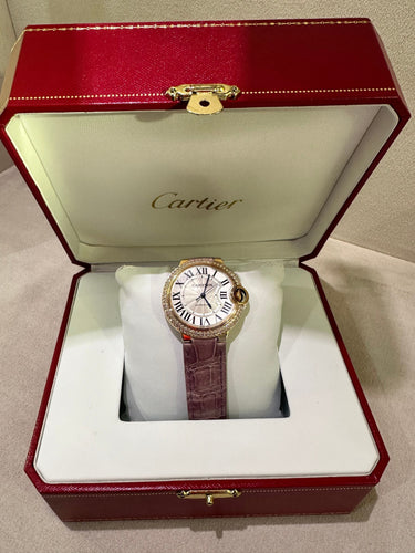 Montre CARTIER - MONTRE BALLON BLEU OR ROSE DIAMANTS 58 Facettes Cart montre