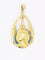 Pendentif Médaille Art Nouveau Vierge de profil or jaune émail plique-à-jour bleu 58 Facettes 1153.13