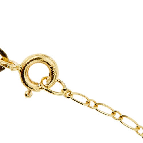 Ogrlica od žutog zlata sa biserima i dragim kamenjem 