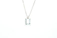 Collier Collier en or blanc avec aigue-marine et diamants 58 Facettes