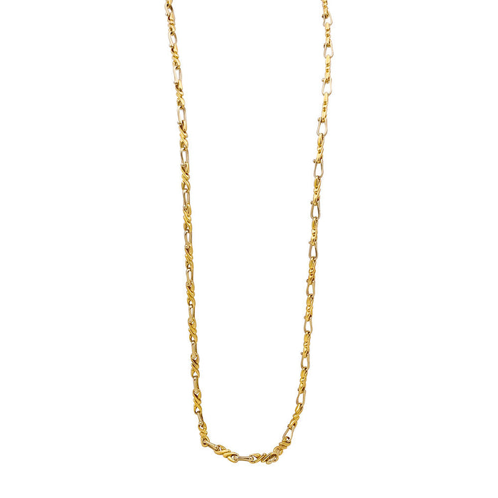 Hermès-Halskette und Armband, zwei Goldtöne.