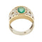 Bague 58 Bague ajourée émeraude et diamants 58 Facettes 36072