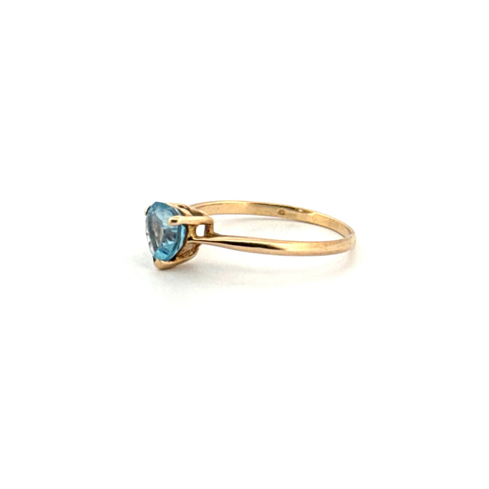 Solitaire Yellow gold and topaz