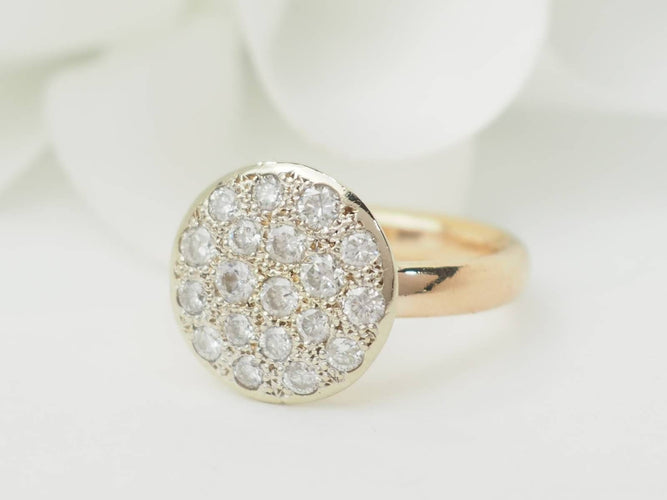 Bague 51 Bague en or jaune et diamants 58 Facettes 33406