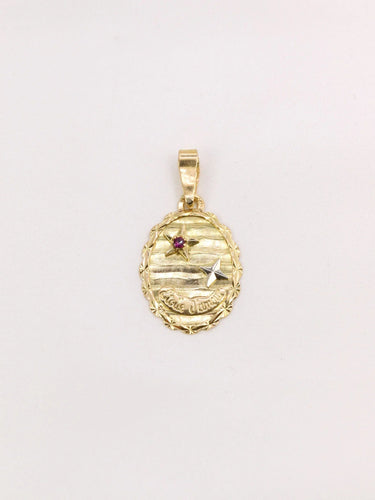 Pendentif Pendentif vintage Etoile d'amour or jaune rubis 58 Facettes J456