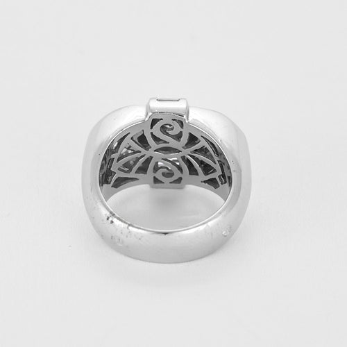 Bague 53 Bague or blanc et diamants 58 Facettes N0610