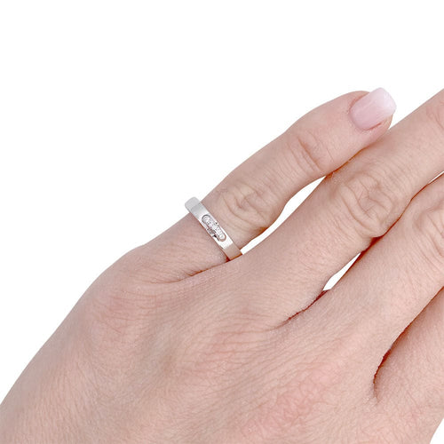 Bague 47 Bague Chaumet , "Alliance Liens Evidence", platine, diamants. 58 Facettes 32193