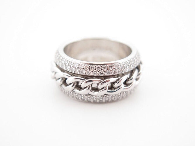Bague 54 bague PIAGET possession motif chaine or diamant 1.75 ct 58 Facettes 258753