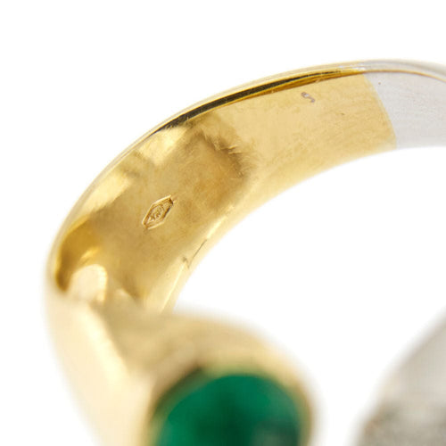 Bague 56 Bague ouverte émeraude diamants 58 Facettes 28269