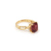 Bague 54 Bague Rubellite 4.16 Carats diamants or jaune 58 Facettes B360