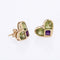 Boucles d'oreilles Boucles d'oreilles coeurs péridots et améthystes 58 Facettes 24-332