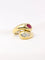 Bague 52 Bague vintage serpent en or, rubis et diamants 58 Facettes J37