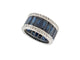 Bague 51 bague bandeau 20 saphirs 13ct baguette en or blanc 100 diamants 58 Facettes 262243