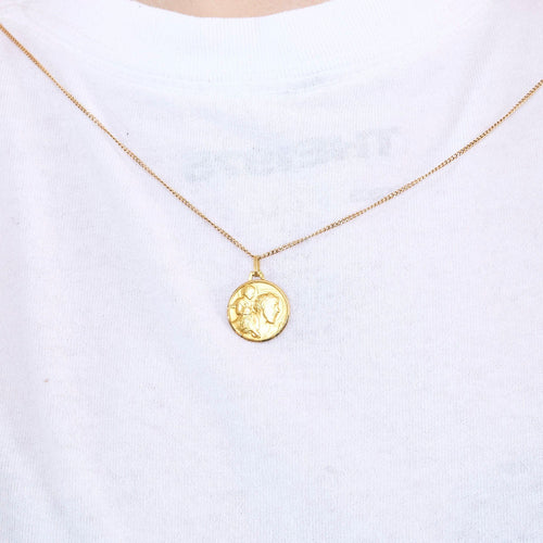 Collier Médaille Saint Jean-Baptiste et chaine en or jaune 58 Facettes SOI3023