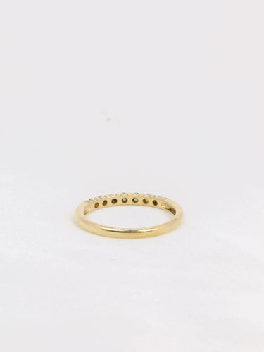 Bague 54 Demi alliance vintage or diamants jaunes 58 Facettes J184