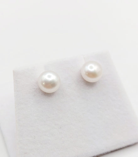 Boucles d'oreilles Puces d'oreilles or rose, perle de culture (circa 1900) 58 Facettes A05944