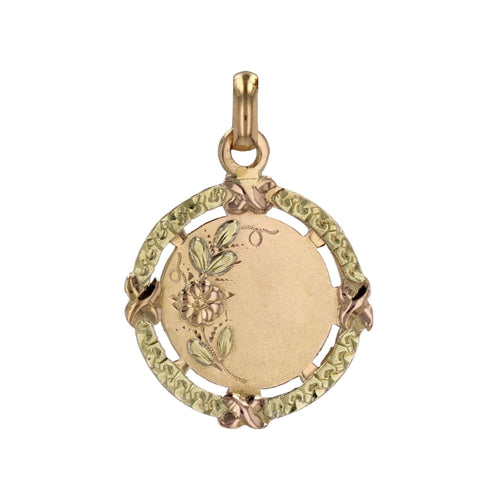 Pendentif Pendentif ancien ors rose et vert 58 Facettes 24-145A