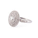 Bague Bague double entourage en platine et diamants 58 Facettes