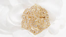 Broche Broche volutes Art Nouveau en or jaune et diamants 58 Facettes 32960