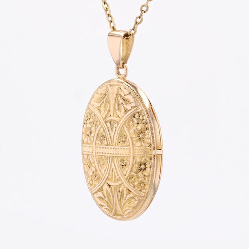 Pendentif Pendentif ancien médaillon floral 58 Facettes 25-112