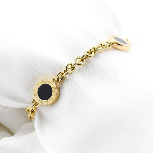 Bracelet Bulgari - Bracelet en or jaune avec onyx noir 58 Facettes