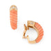 Bague Boucheron - Paire de boucles d'oreille en Corail et diamants baguette 58 Facettes 1