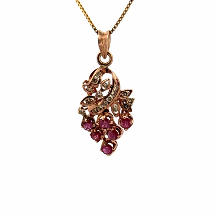 Pendentif Pendentif or jaune, rubis, diamants 58 Facettes 2-D4PE-GS32226-20