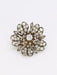 Broche Broche ancienne fleur or argent diamants taille ancienne 58 Facettes 341