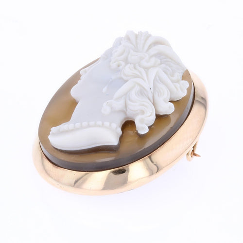 Broche Broche ancienne camée sur agate 58 Facettes 25-076
