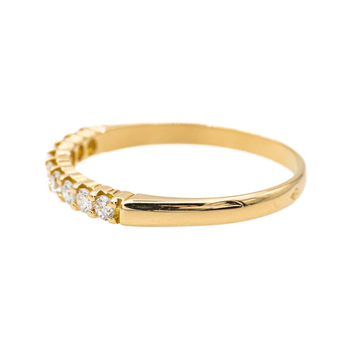 Bague 57.5 Bague Demi alliance Or jaune Diamant 58 Facettes 3618023CN