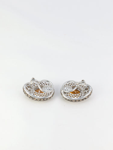 Boucles d'oreilles Clips d’oreilles Citrines, Diamants 58 Facettes 520