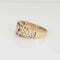 Bague Diamond Vine Ring Vintage 14k Yellow Gold Band Sz 5.25 Estate Fine Jewelry 58 Facettes G13617