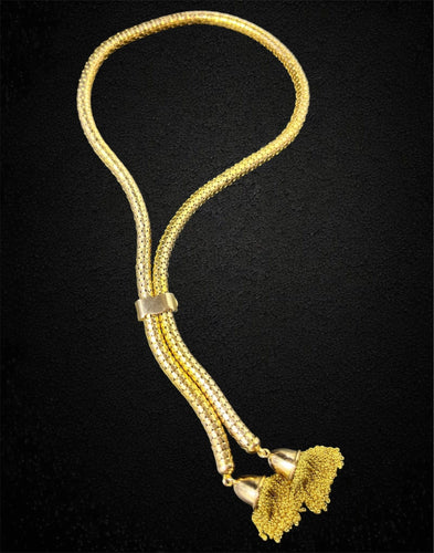 Collier Important collier chaîne serpent en or rose des années 40 58 Facettes