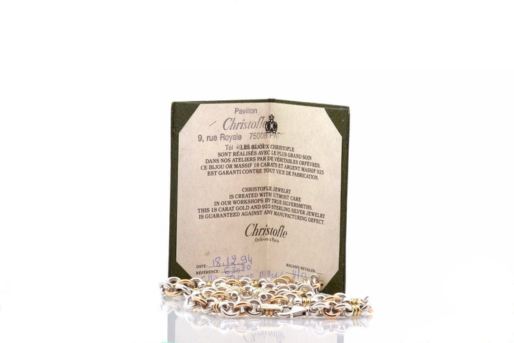 Collier Collier signé Christofle en or 18k et argent 58 Facettes 26942