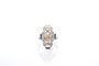 Bague 54 Bague art déco diamants et saphir en or 18k 58 Facettes 26598