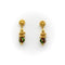 Boucles d'oreilles Boucles d'oreilles cannetille indiennes en or jaune 22 carats avec émail 58 Facettes