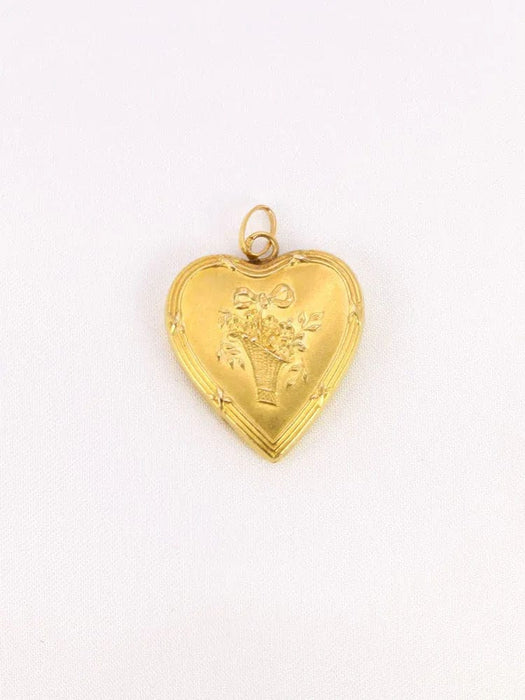 Pendentif Pendentif coeur Art Nouveau or jaune 58 Facettes 1076.1