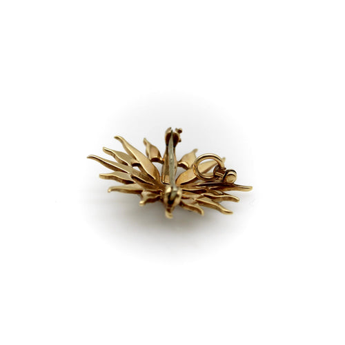 Pendentif Broche pendentif en forme d'étoile en or jaune et perles de style victorien 58 Facettes