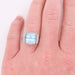 Bague Bague vintage or jaune, topaze bleue et diamants 58 Facettes 366