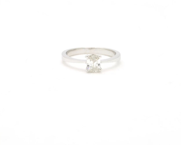 Bague Bague solitaire diamant en or blanc 58 Facettes