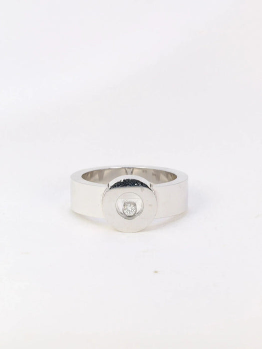 Bague Bague Chopard Happy Diamonds ronde en or blanc et diamants 58 Facettes J2