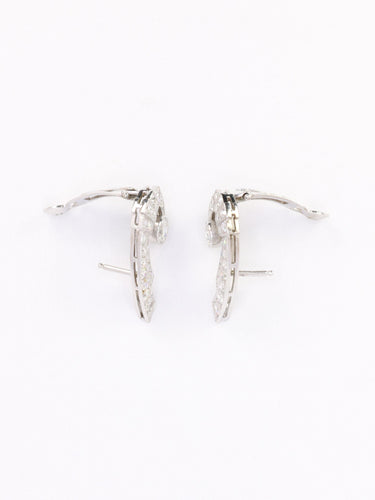 Boucles d'oreilles Boucles d'oreilles Ailes diamants Art-Déco 58 Facettes 1034.13