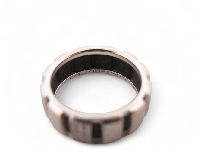 Bague 54 bague CHAUMET class one mm t54 or blanc 18k 7.6gr sertie 8 diamants 58 Facettes 269924