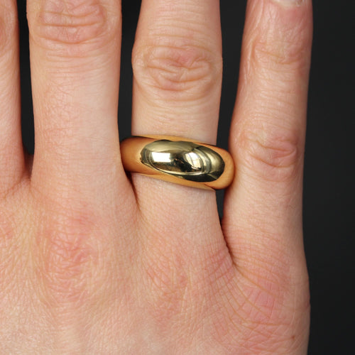 Bague 61 Bague jonc bombé 58 Facettes 07-106C