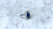 Bague Bague Art Déco Losange Saphir synthétique et diamants 58 Facettes