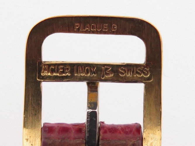 Montre vintage montre HERMES pullman 24mm plaque or et acier quartz 58 Facettes 259817