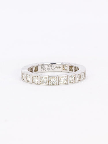 Bague 52 CARTIER Bague Lanière or blanc diamants 58 Facettes 1109.2
