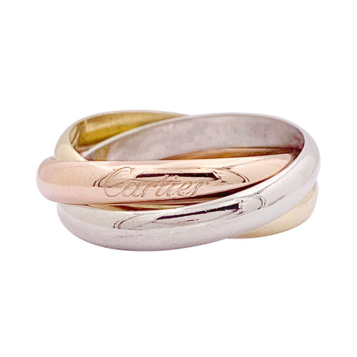 52 Bague Cartier, "Trinity Classique", trois ors. 58 Facettes 34226