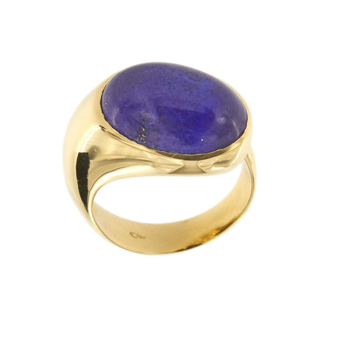 Bague 55 Bague en or jaune avec lapis-lazuli 58 Facettes 32435