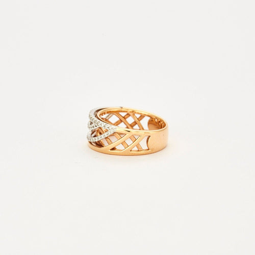 Bague 53 Bague croisée avec diamants 58 Facettes 2512